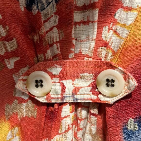 For Cynthia Women’s Colorful Tie Dye Hooded Lagenlook linen blend size small. - Picture 2 of 6